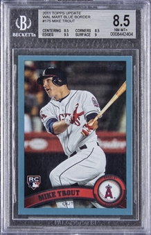2011 Topps Update Wal-Mart Blue Border #175 Mike Trout Rookie Card - BGS NM-MT+ 8.5